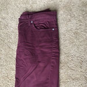 Levi 511 maroon jeans